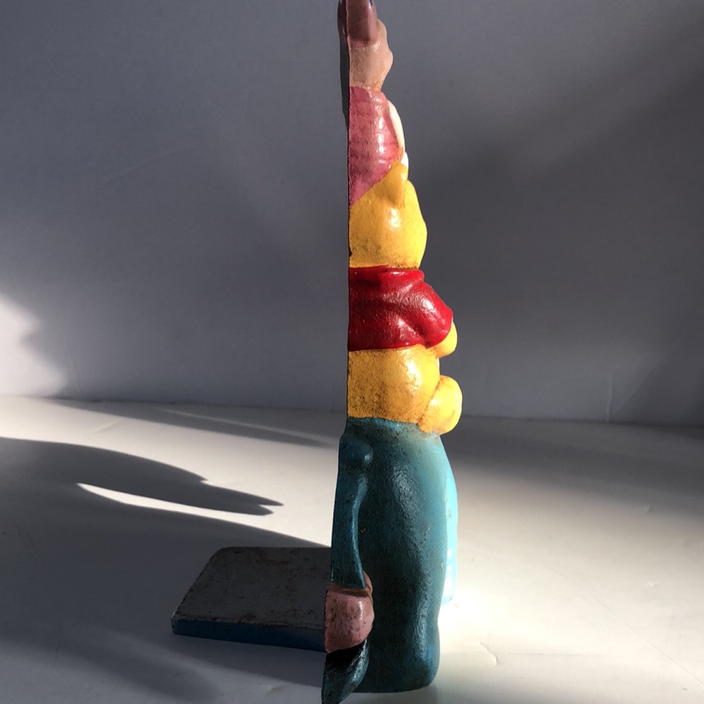 Vintage Winnie The Pooh, Piglet and Eeyore Cast Iron Door Stop - Picture 9 of 10